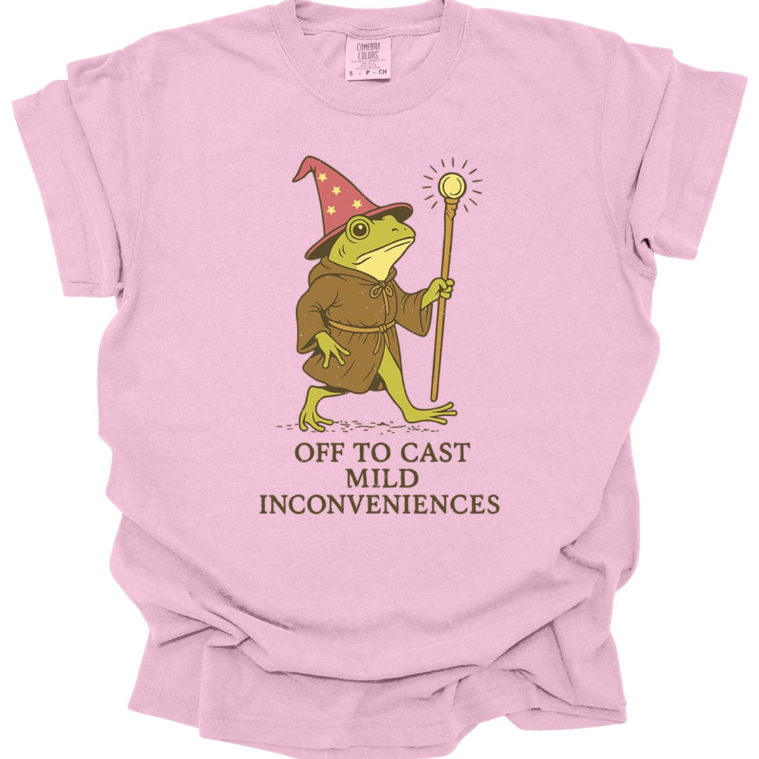 Off to Cast Mild Inconveniences – Wizard Frog T-Shirt - Comfort Colors - Aaria Tees Aaria Tees