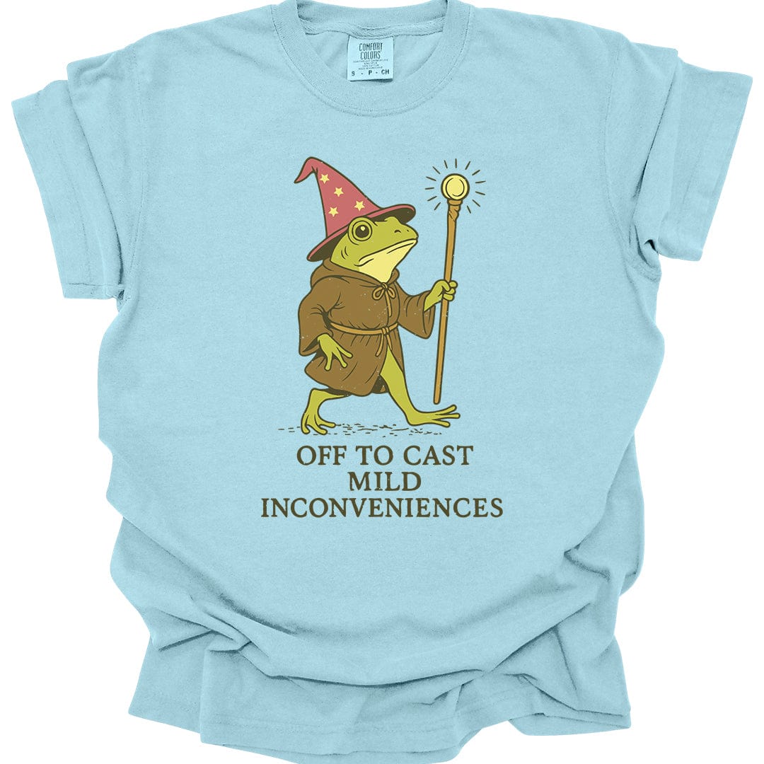 Off to Cast Mild Inconveniences – Wizard Frog T-Shirt - Comfort Colors - Aaria Tees Aaria Tees