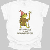 Off to Cast Mild Inconveniences – Wizard Frog T-Shirt - Comfort Colors - Aaria Tees Aaria Tees