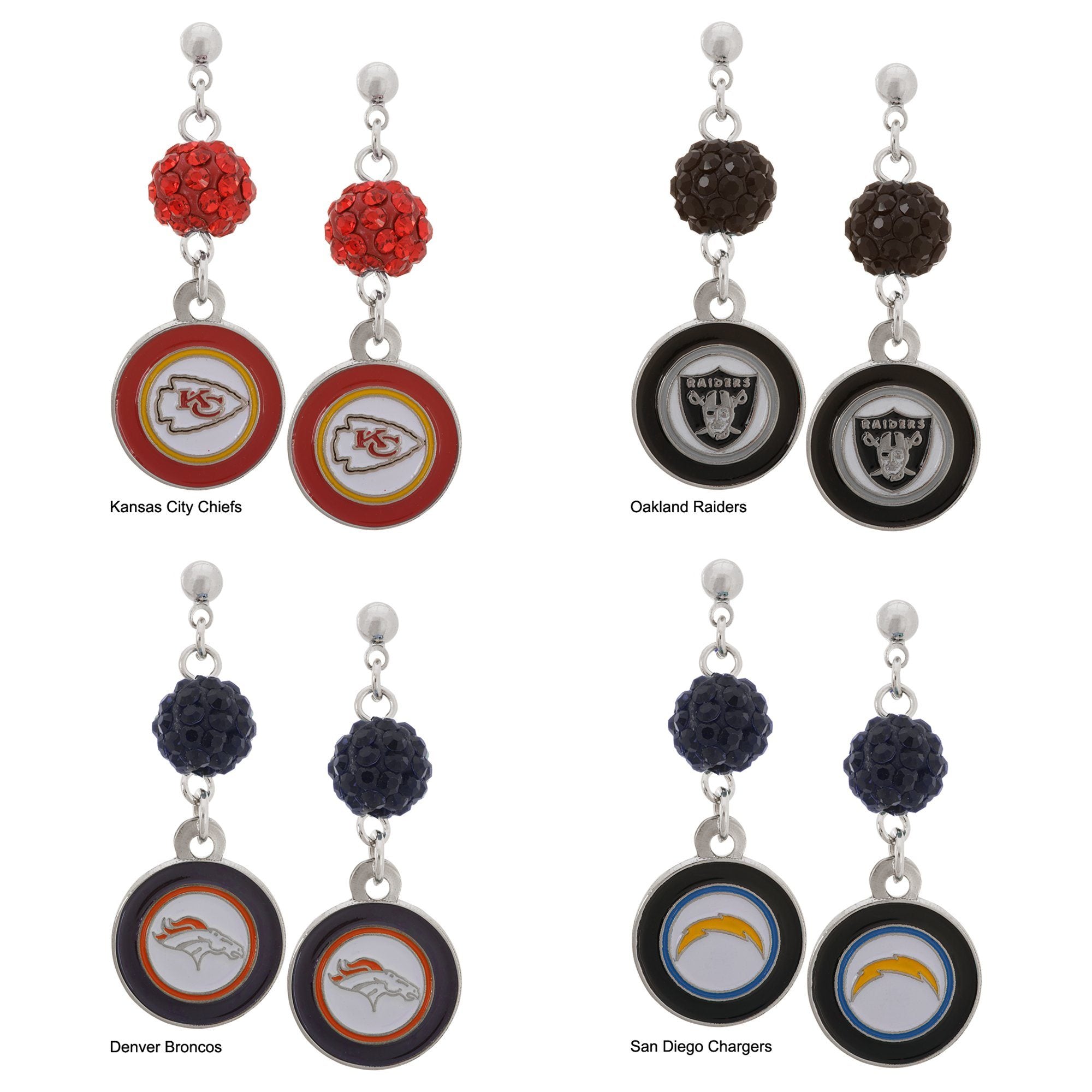 Officially Licensed NFL Stainless Steel Earrings - Aaria Tees Aaria Tees