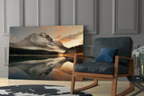 Lake and Mountain Landscape Glass Wall Art Aaria Tees