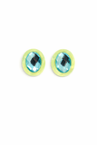 Olivia Statement Earrings Oval - Blue Peacock - Aaria Tees Aaria Tees