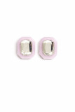 Olivia Statement Earrings Rectangle - Frosted Lilac - Aaria Tees Aaria Tees