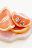 Olivia Statement Earrings Rectangle - Pink Grapefruit - Aaria Tees Aaria Tees