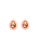 Olivia Statement Earrings Teardrop - Peach Bellini - Aaria Tees Aaria Tees