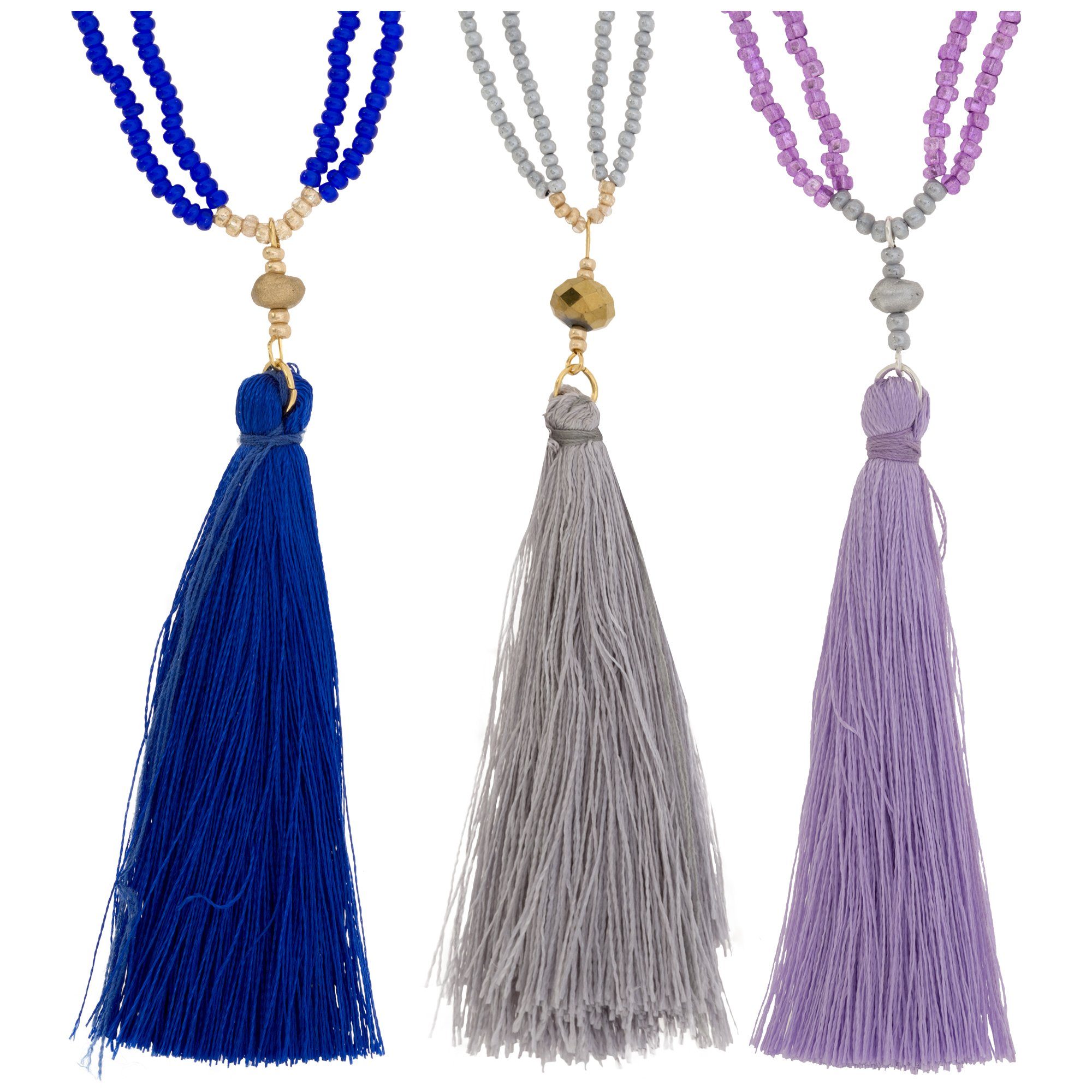 Ombre Tassel Necklace - Aaria Tees Aaria Tees