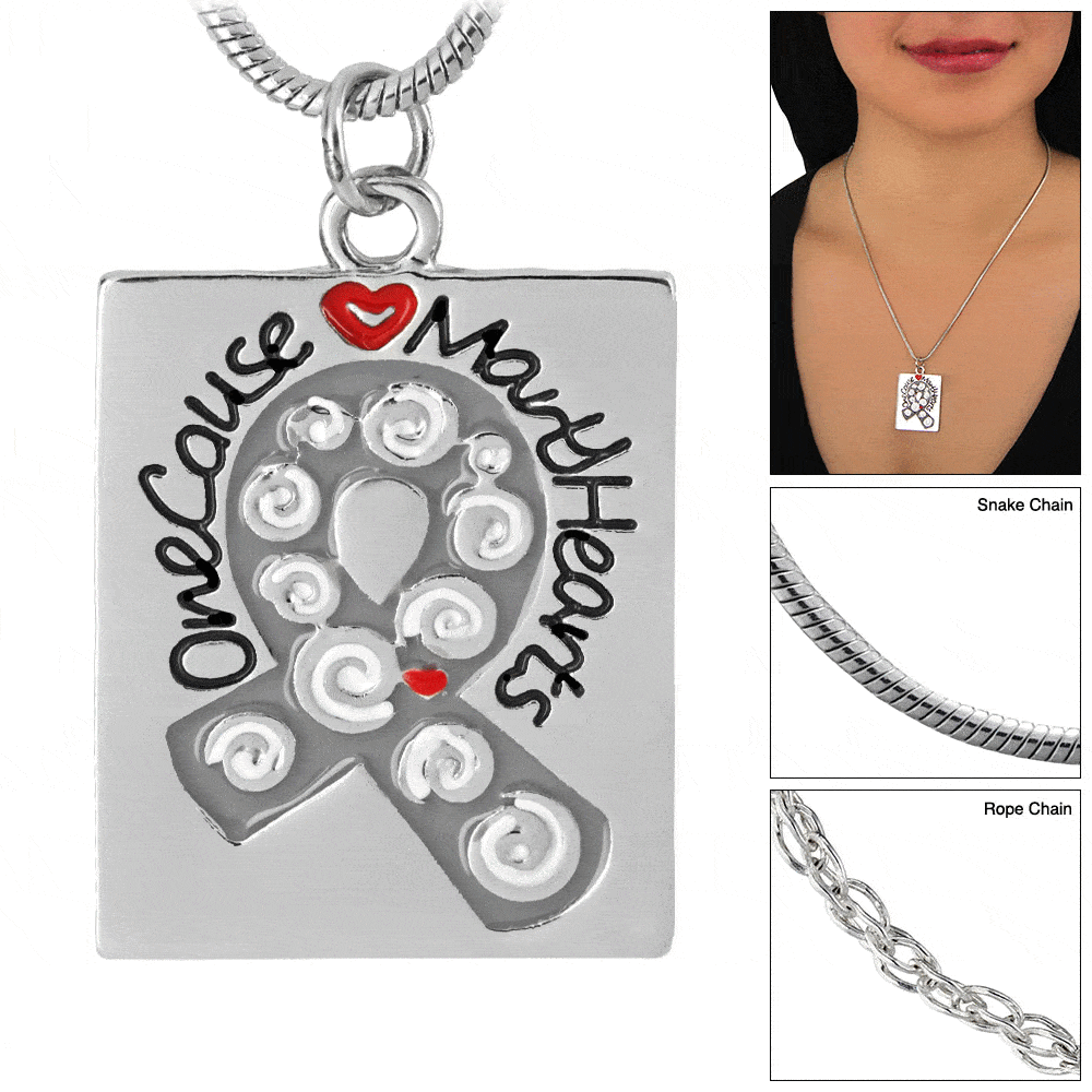 One Cause Many Hearts Diabetes Awareness Necklace - Aaria Tees
