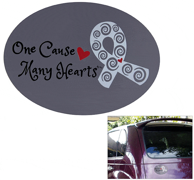 One Cause Many Hearts&trade; Diabetes Awareness Car Magnet - Aaria Tees Aaria Tees
