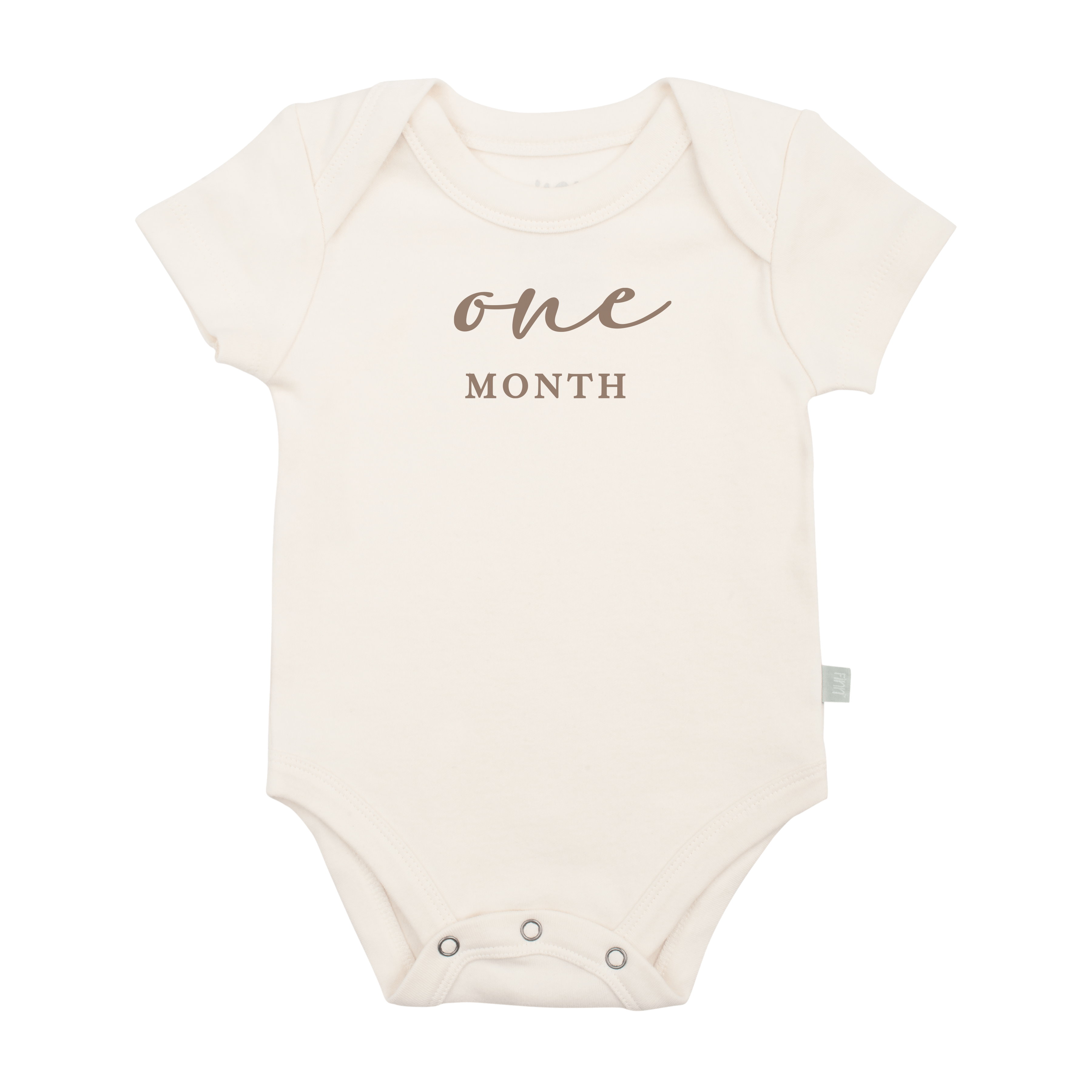 graphic bodysuit | one month milestone taupe - Aaria Tees Aaria Tees