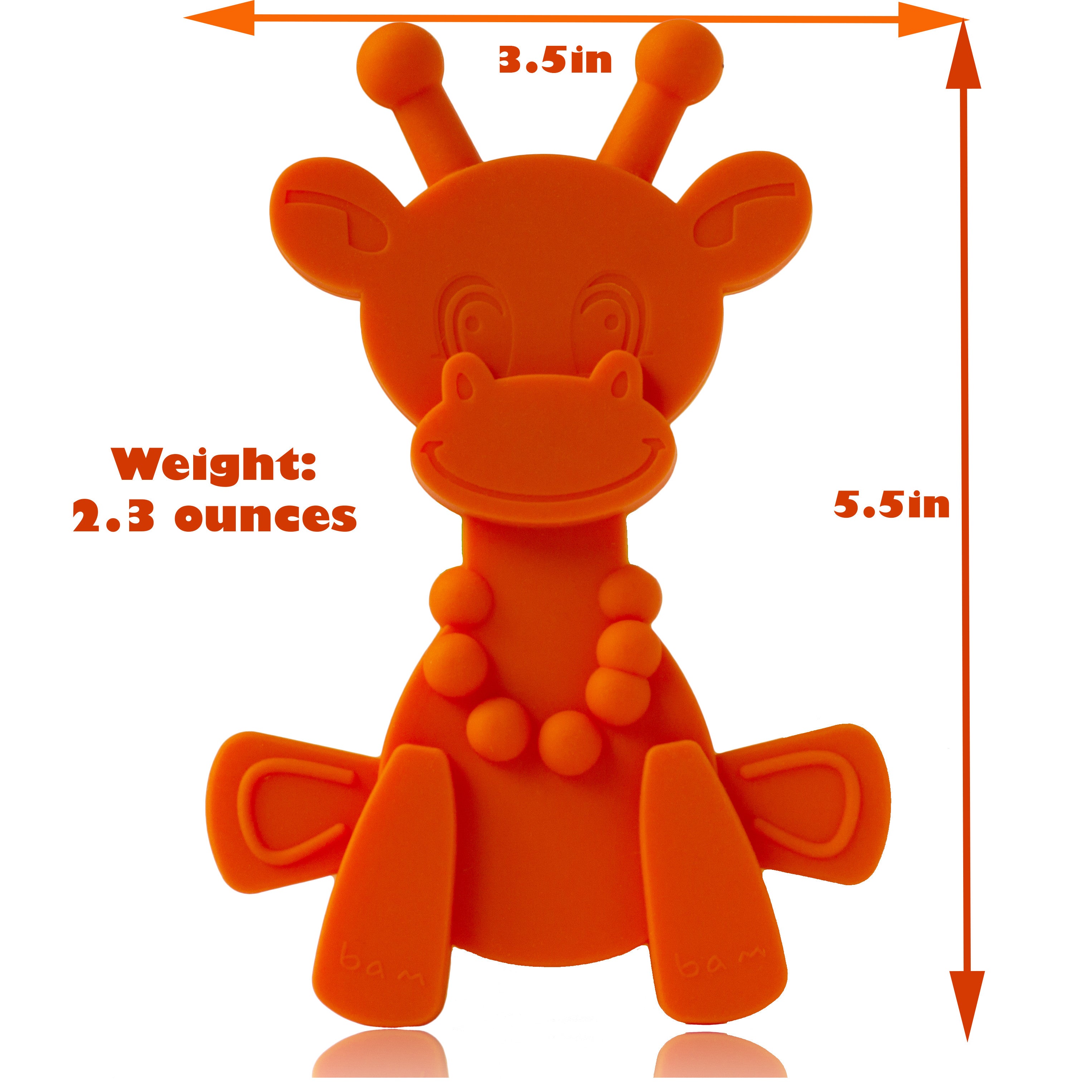 Little bamBAM Baby Teething Toy – Orange - Aaria Tees Aaria Tees