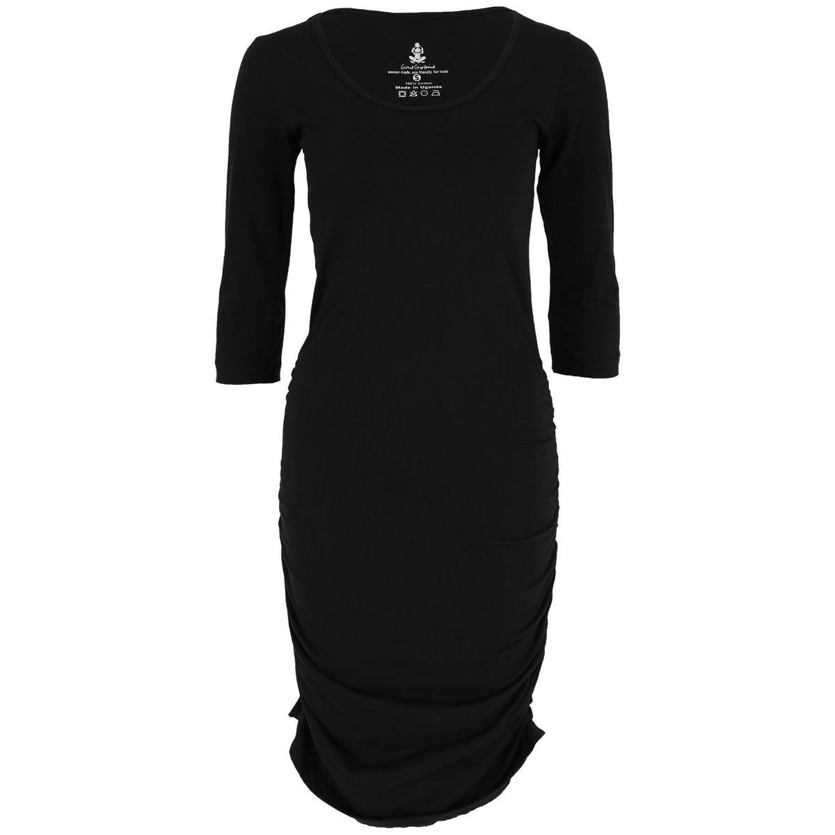 Organic Shirred Tunic Dress - Aaria Tees