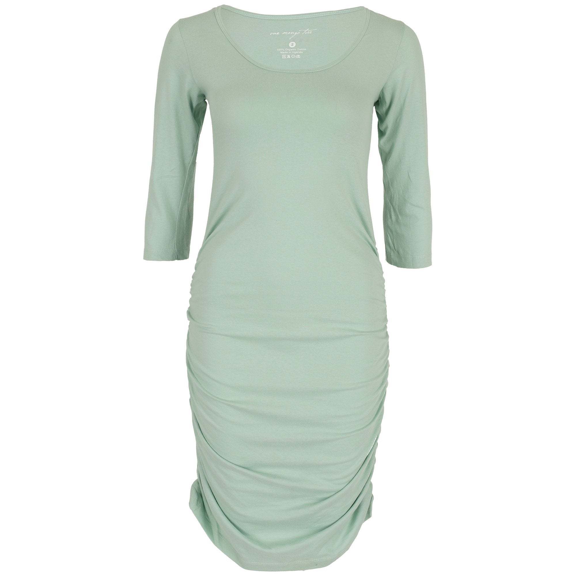 Organic Shirred Tunic Dress - Aaria Tees Aaria Tees
