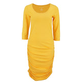 Organic Shirred Tunic Dress - Aaria Tees Aaria Tees