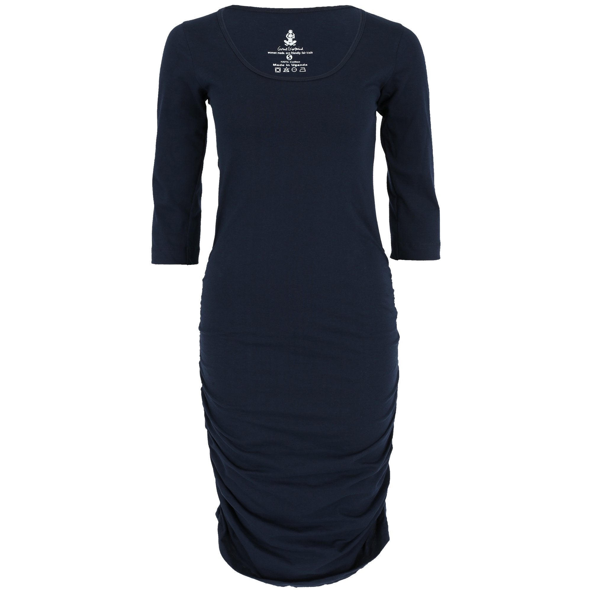Organic Shirred Tunic Dress - Aaria Tees Aaria Tees