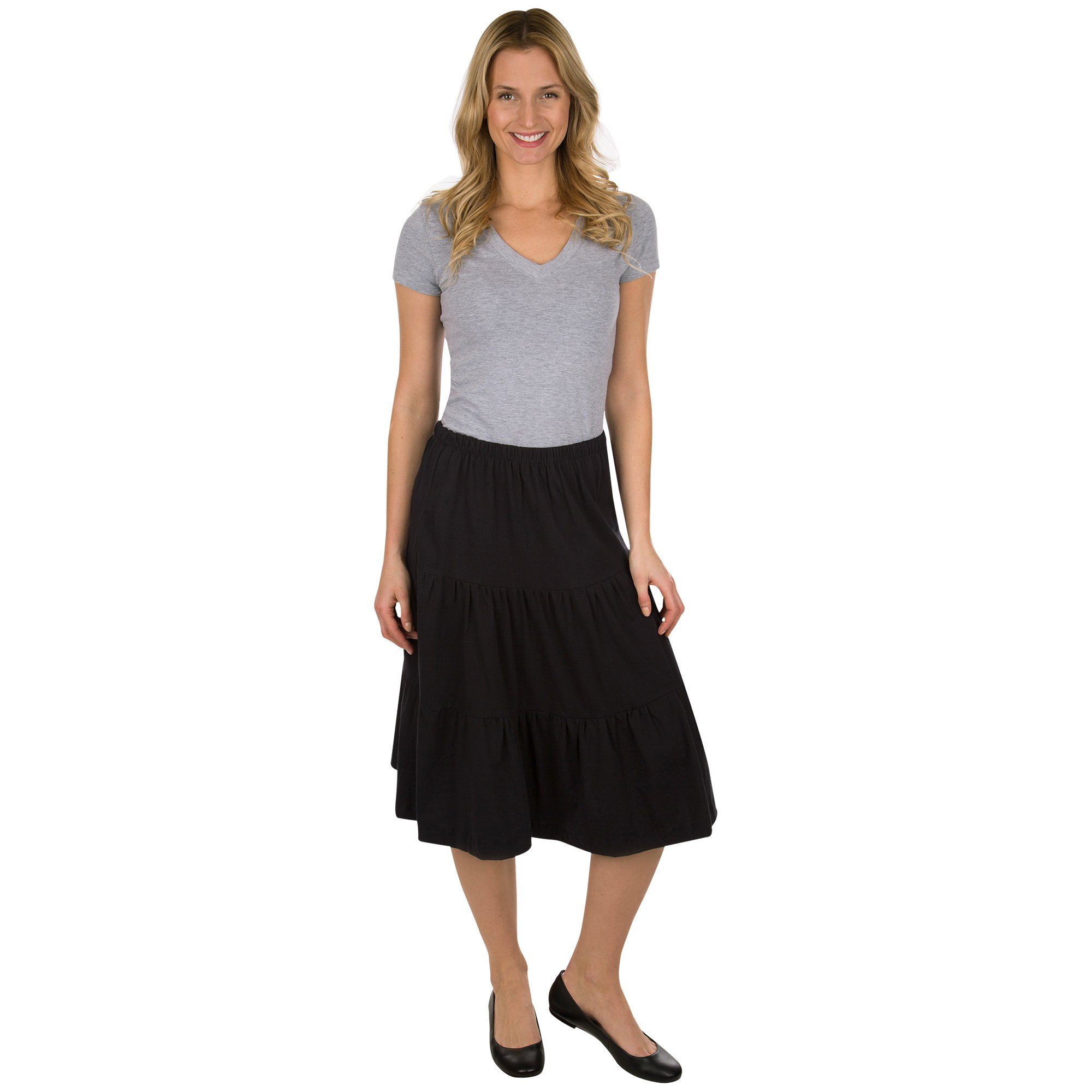 Organic Tiered Travel Skirt - Aaria Tees Aaria Tees