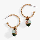 Crystal Bow & Ornament Twisted Hoop Earrings - Aaria Tees Aaria Tees