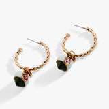 Crystal Bow & Ornament Twisted Hoop Earrings - Aaria Tees Aaria Tees