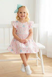 Apple of My Eye Flutter Sleeve Twirl Dress - Aaria Tees Aaria Tees