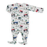 Over the River Zipper Footie Aaria Tees