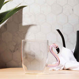 3D Flamingo Glass Mugs Aaria Tees