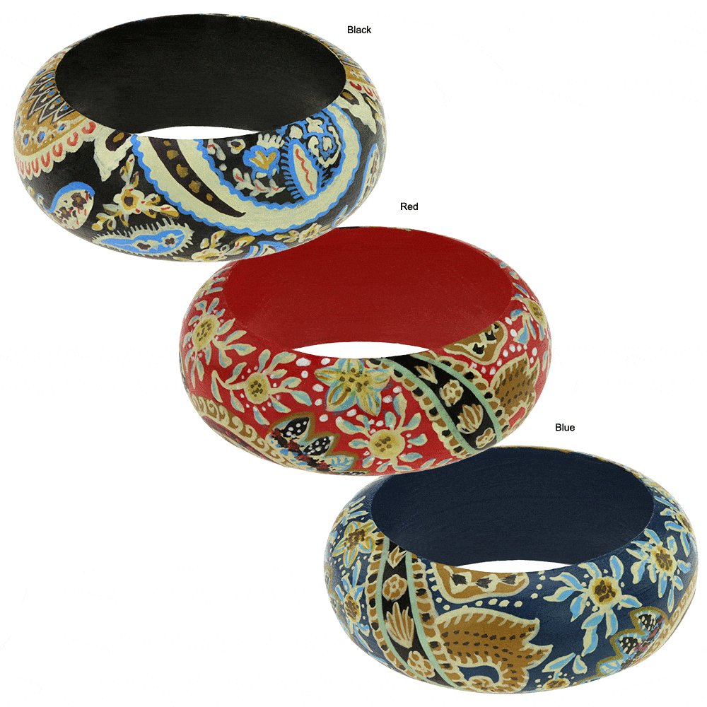 Painted Paisley Bangle - Aaria Tees Aaria Tees