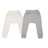 2 pc. pants set | ivory & heather grey - Aaria Tees Aaria Tees