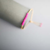 Hot Pink Chalcedony Adjustable Stacking Bracelet Aaria Tees