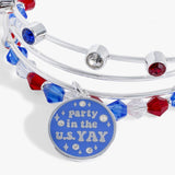 'Party in the U S Yay!' Patriotic Bangle Set of 3 - Aaria Tees Aaria Tees