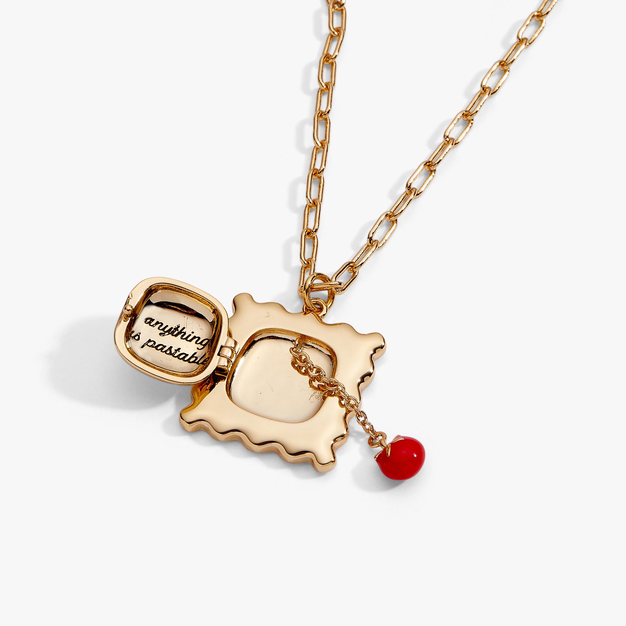 Pasta Girl 'Anything Is Pastable' Ravioli Locket Pendant - Aaria Tees Aaria Tees