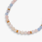 Sandy Peach Ombre Semi-Precious Beaded Anklet - Aaria Tees Aaria Tees