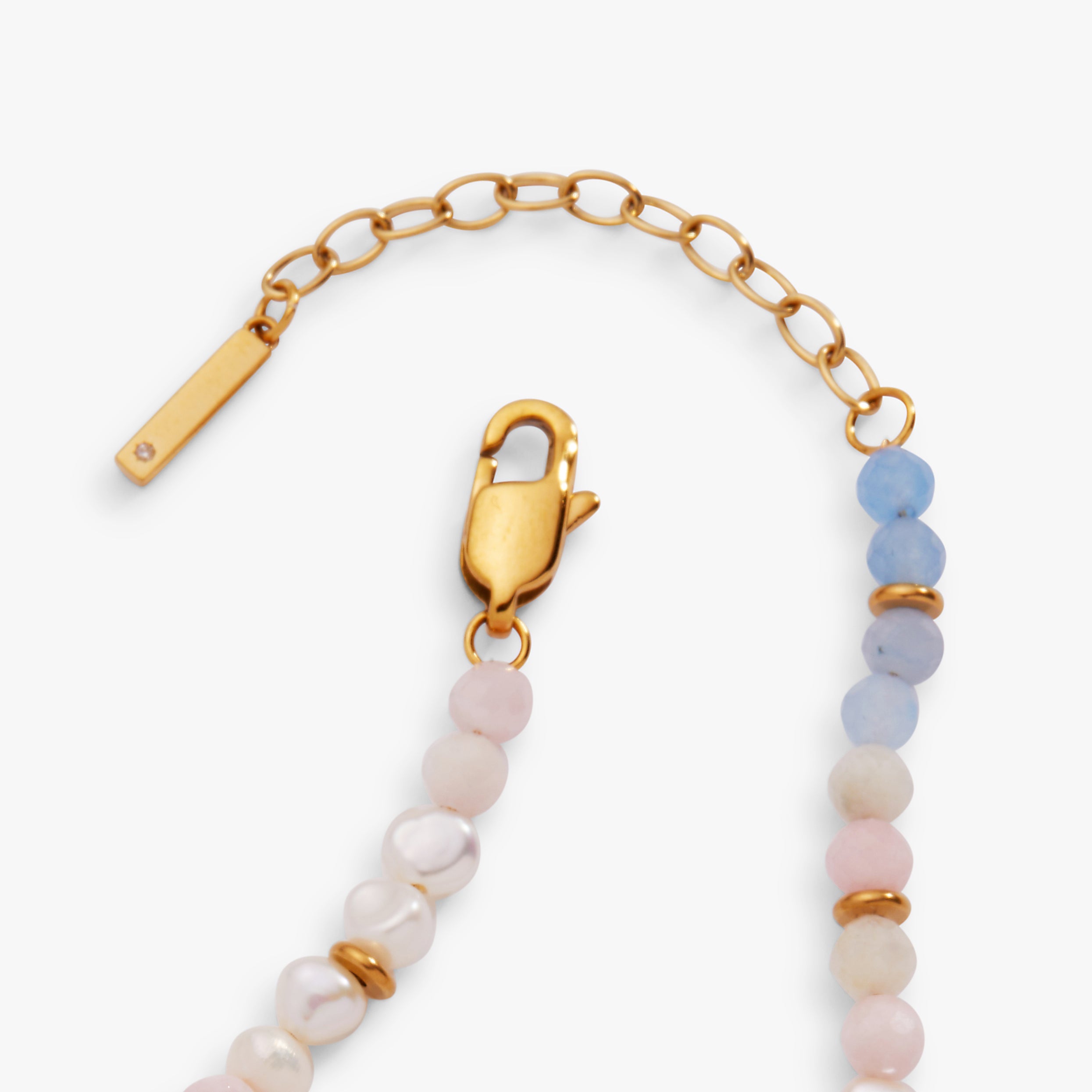 Sandy Peach Ombre Semi-Precious Beaded Anklet - Aaria Tees Aaria Tees