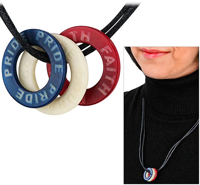Patriot's Pride Tagua Hoop Necklace - Aaria Tees Aaria Tees