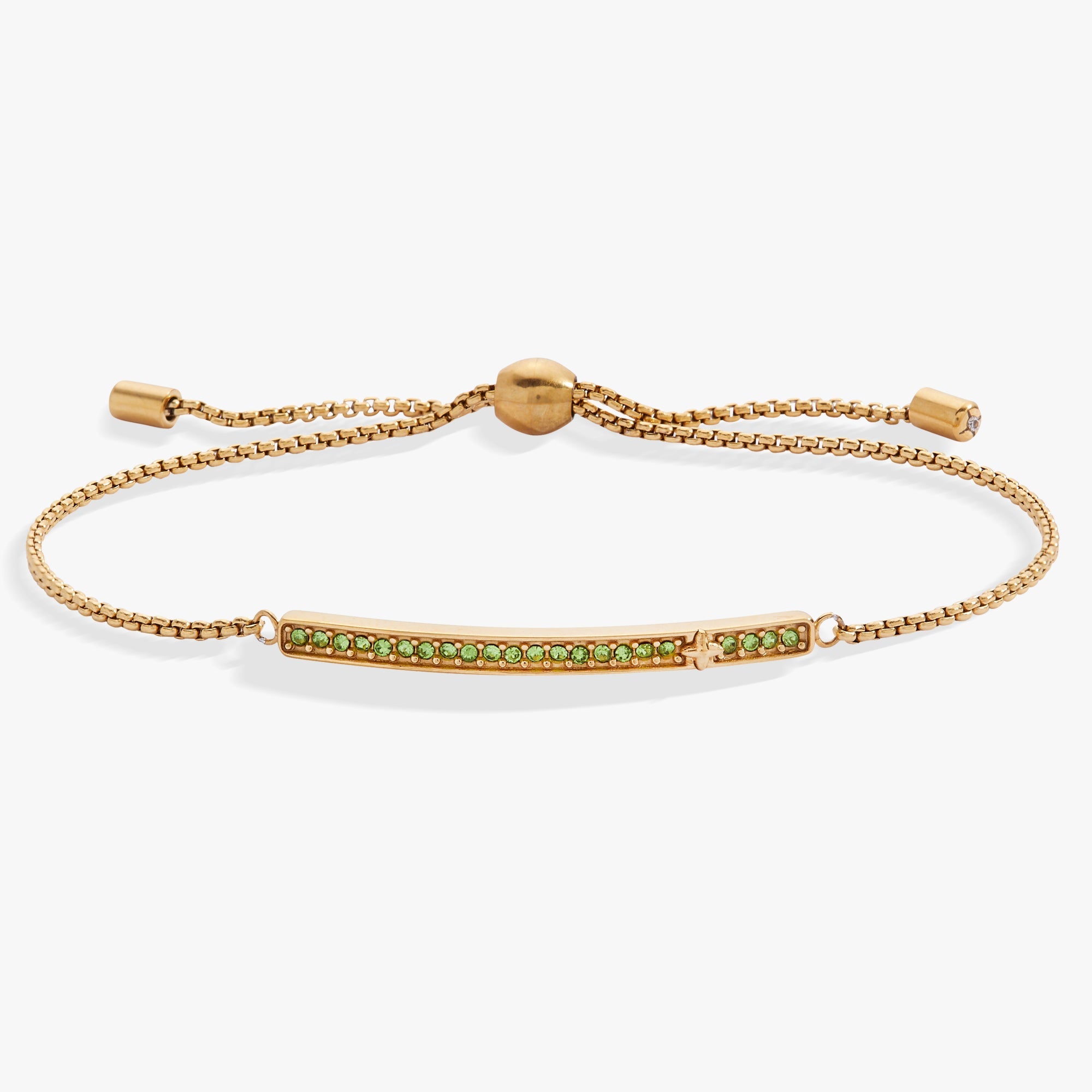 August Everyday Birthstone Pave Bolo Bracelet - Aaria Tees Aaria Tees