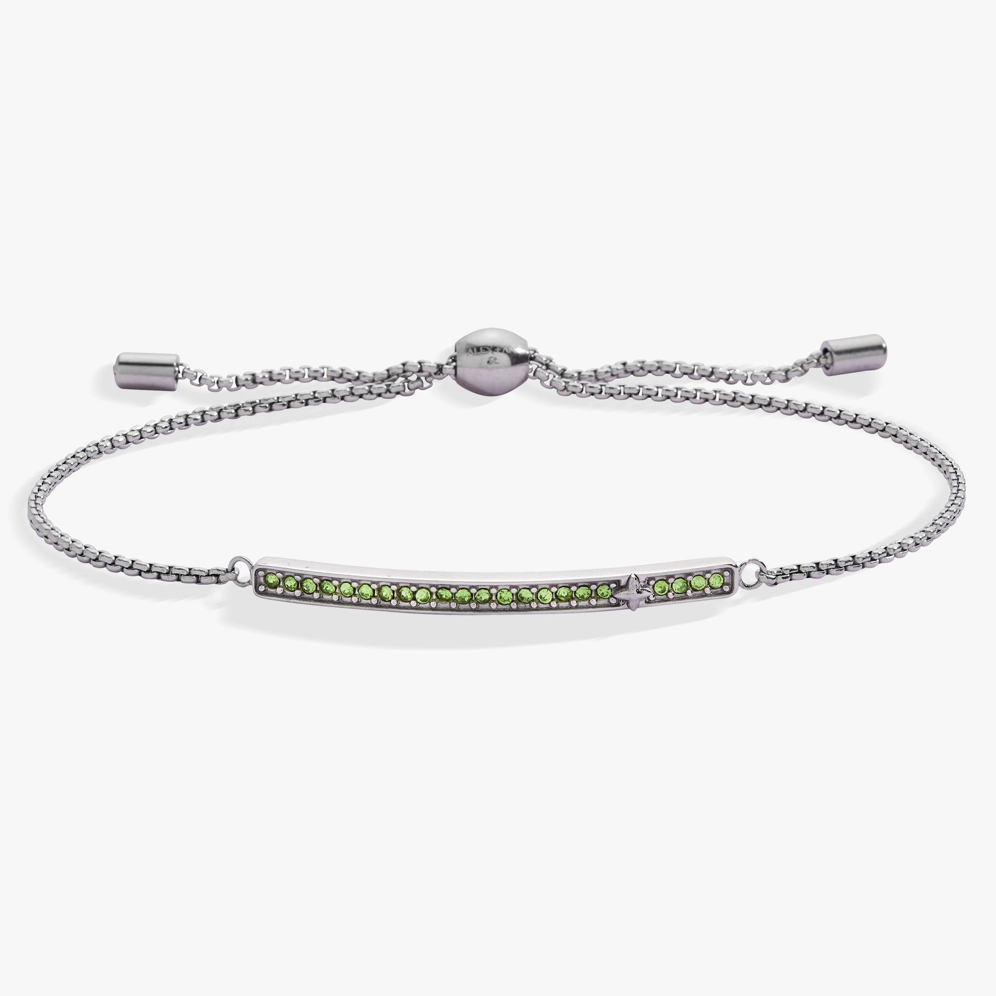 August Everyday Birthstone Pave Bolo Bracelet - Aaria Tees Aaria Tees
