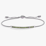 August Everyday Birthstone Pave Bolo Bracelet - Aaria Tees Aaria Tees