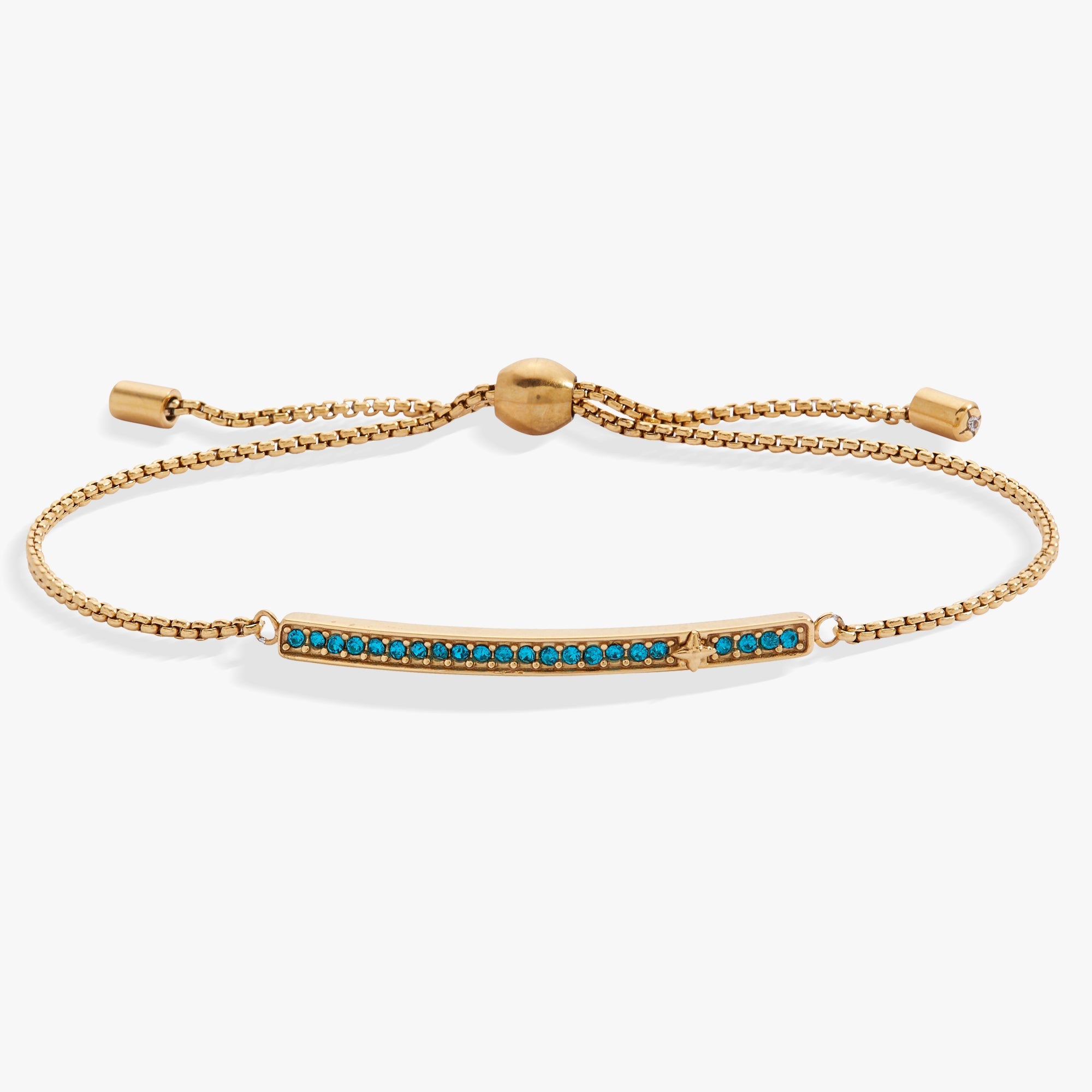 December Everyday Birthstone Pave Bolo Bracelet - Aaria Tees Aaria Tees