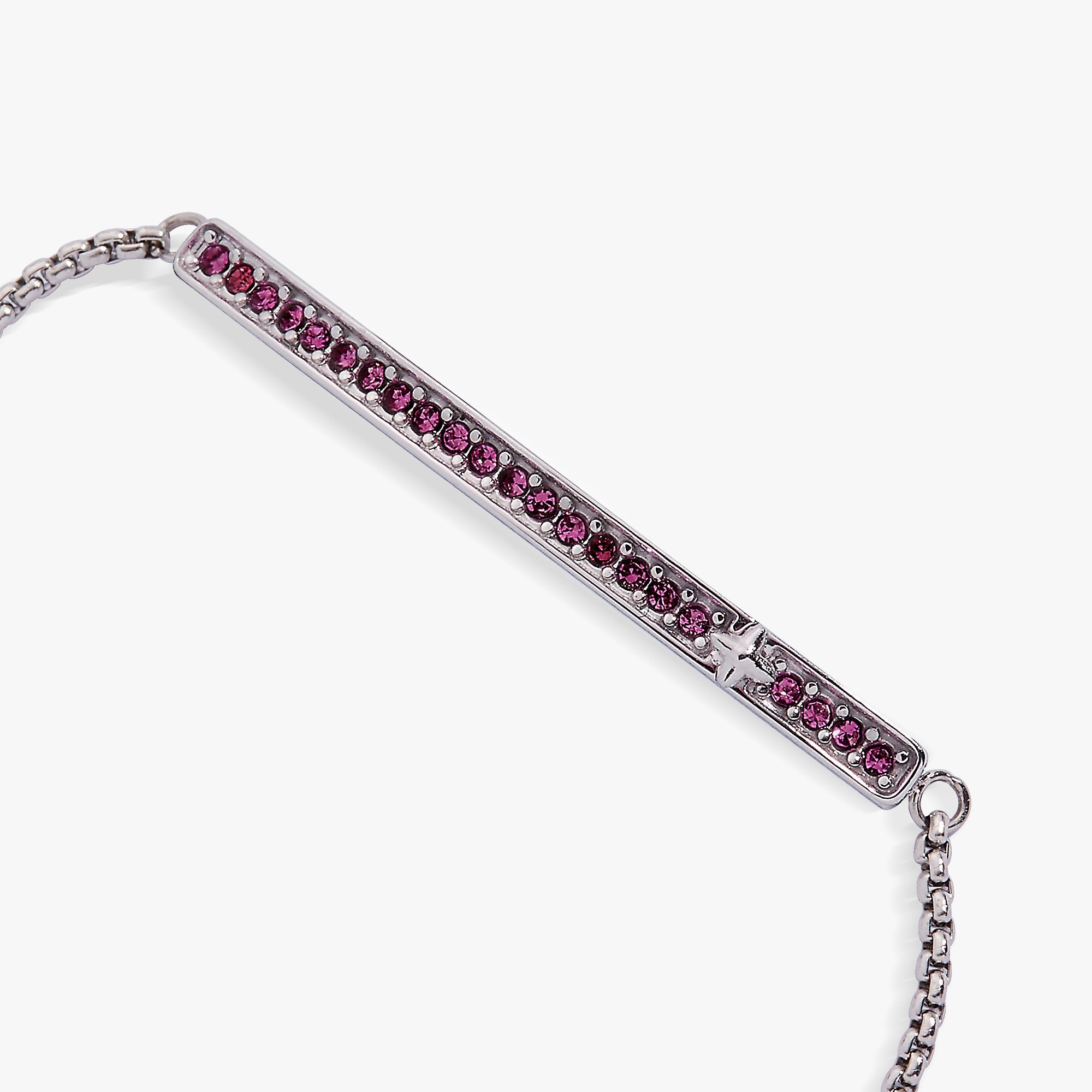 February Everyday Birthstone Pave Bolo Bracelet - Aaria Tees Aaria Tees