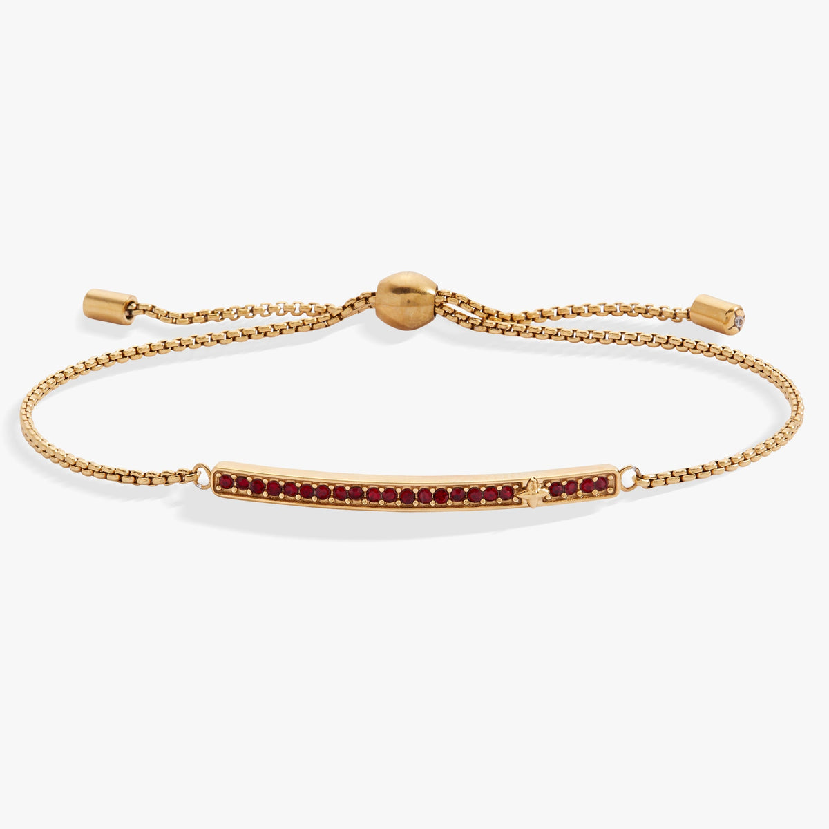January Everyday Birthstone Pave Bolo Bracelet - Aaria Tees