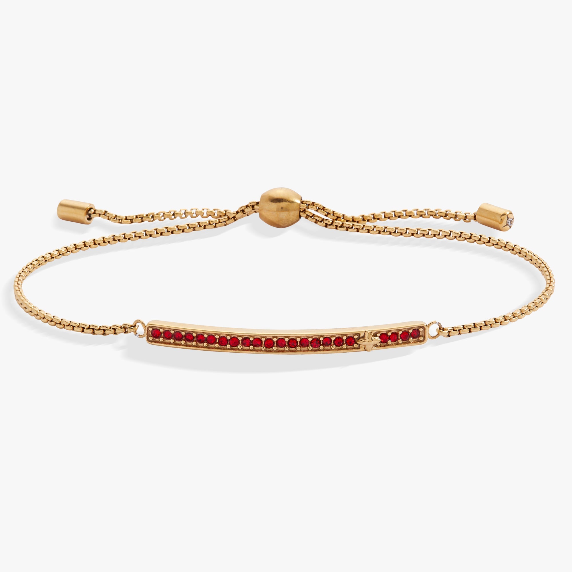 July Everyday Birthstone Pave Bolo Bracelet - Aaria Tees Aaria Tees