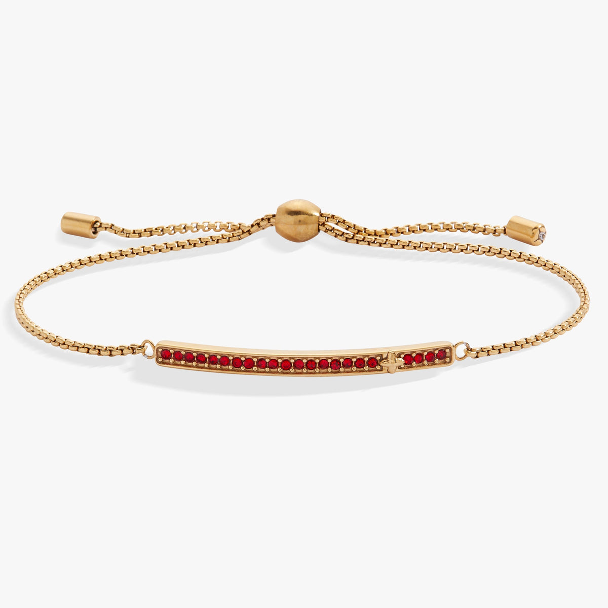 July Everyday Birthstone Pave Bolo Bracelet - Aaria Tees