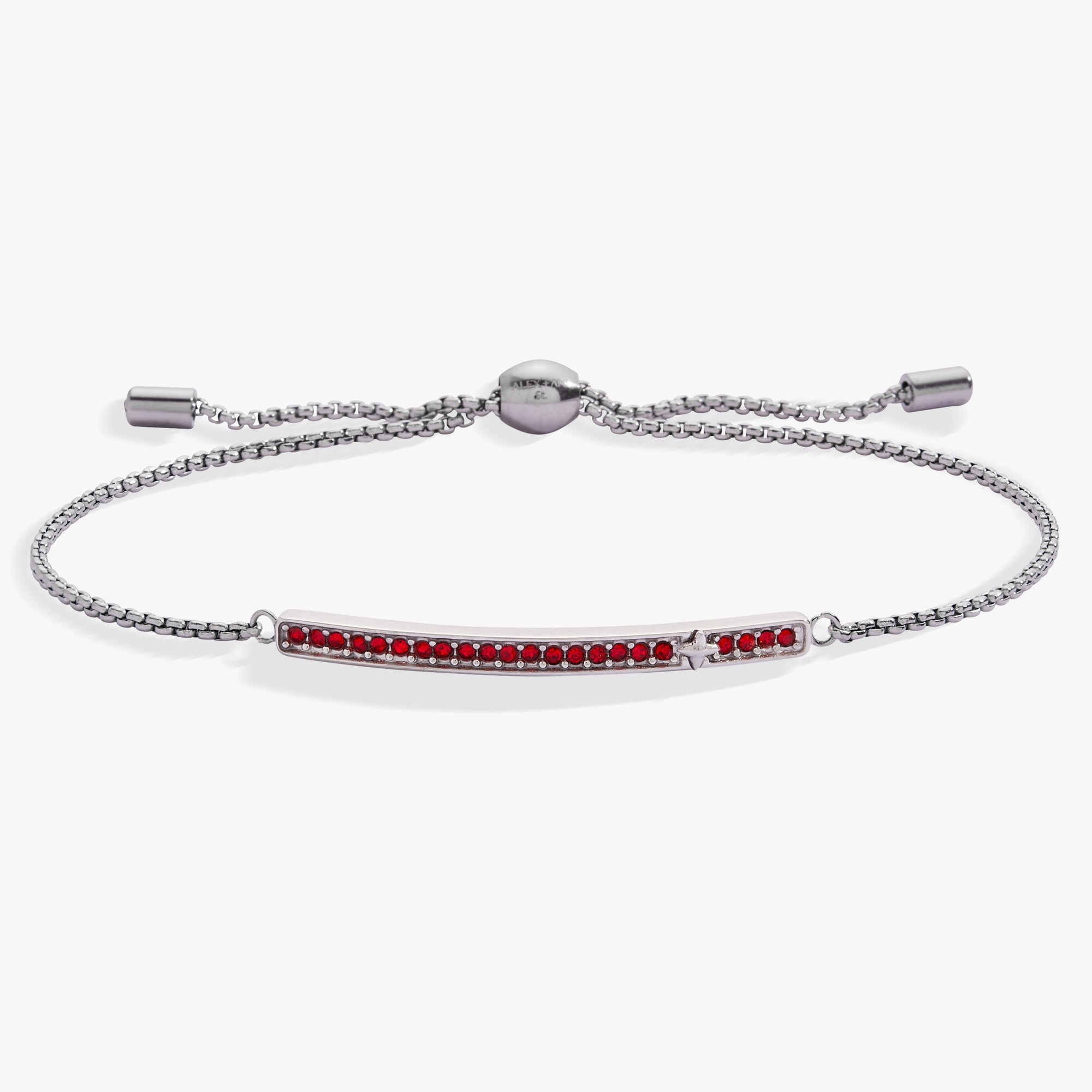 July Everyday Birthstone Pave Bolo Bracelet - Aaria Tees Aaria Tees