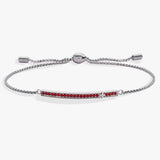 July Everyday Birthstone Pave Bolo Bracelet - Aaria Tees Aaria Tees