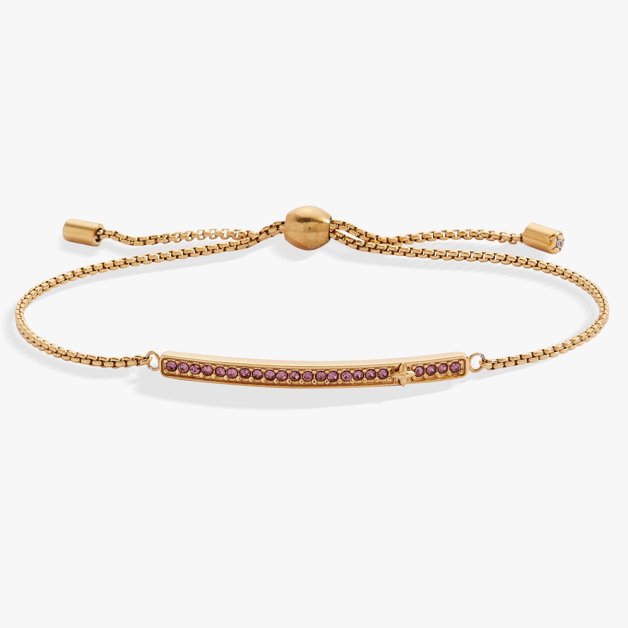June Everyday Birthstone Pave Bolo Bracelet - Aaria Tees Aaria Tees