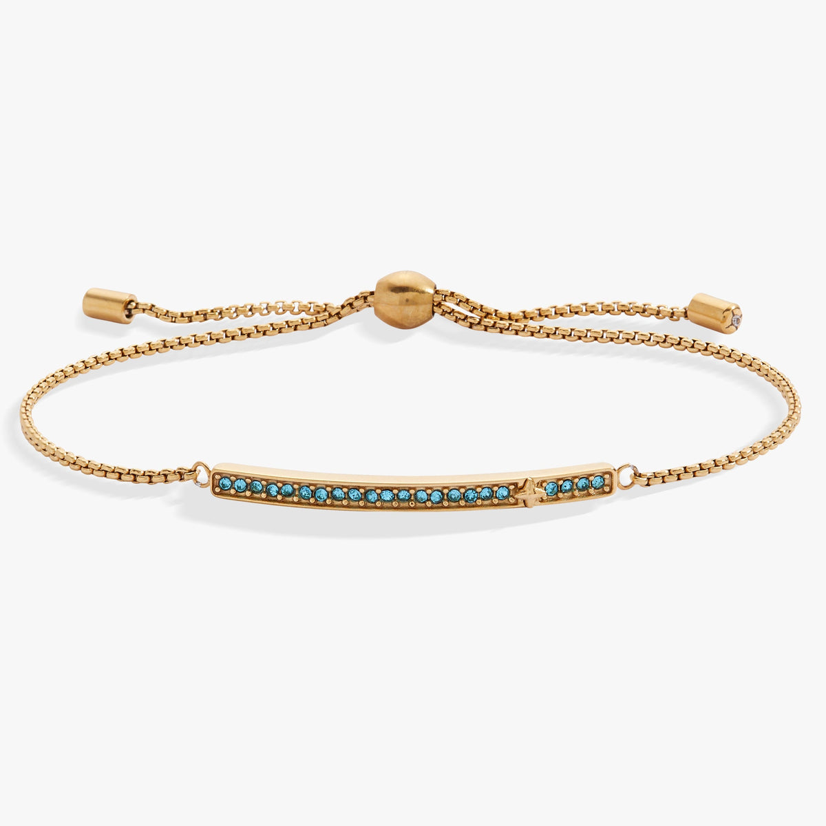 March Everyday Birthstone Pave Bolo Bracelet - Aaria Tees