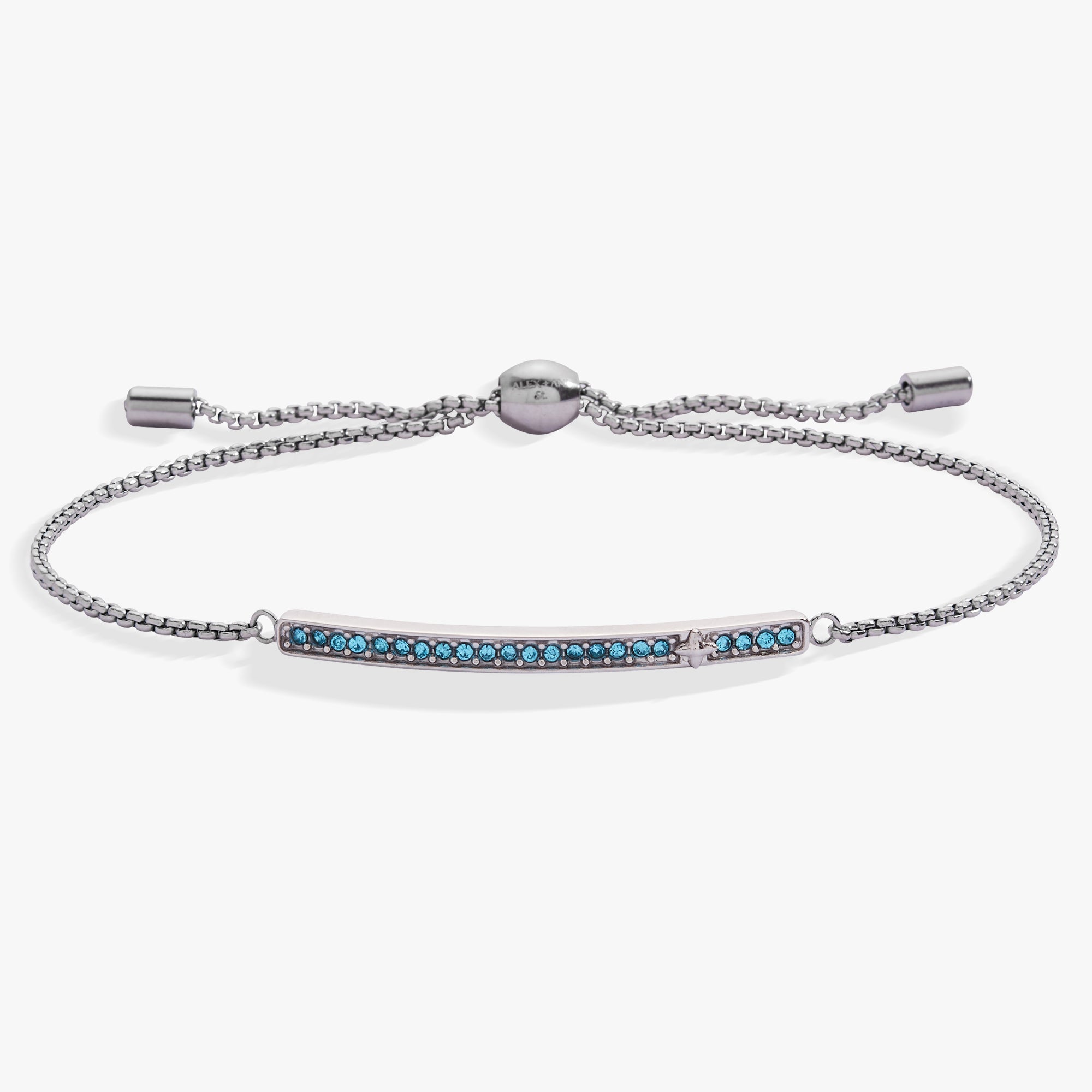 March Everyday Birthstone Pave Bolo Bracelet - Aaria Tees Aaria Tees
