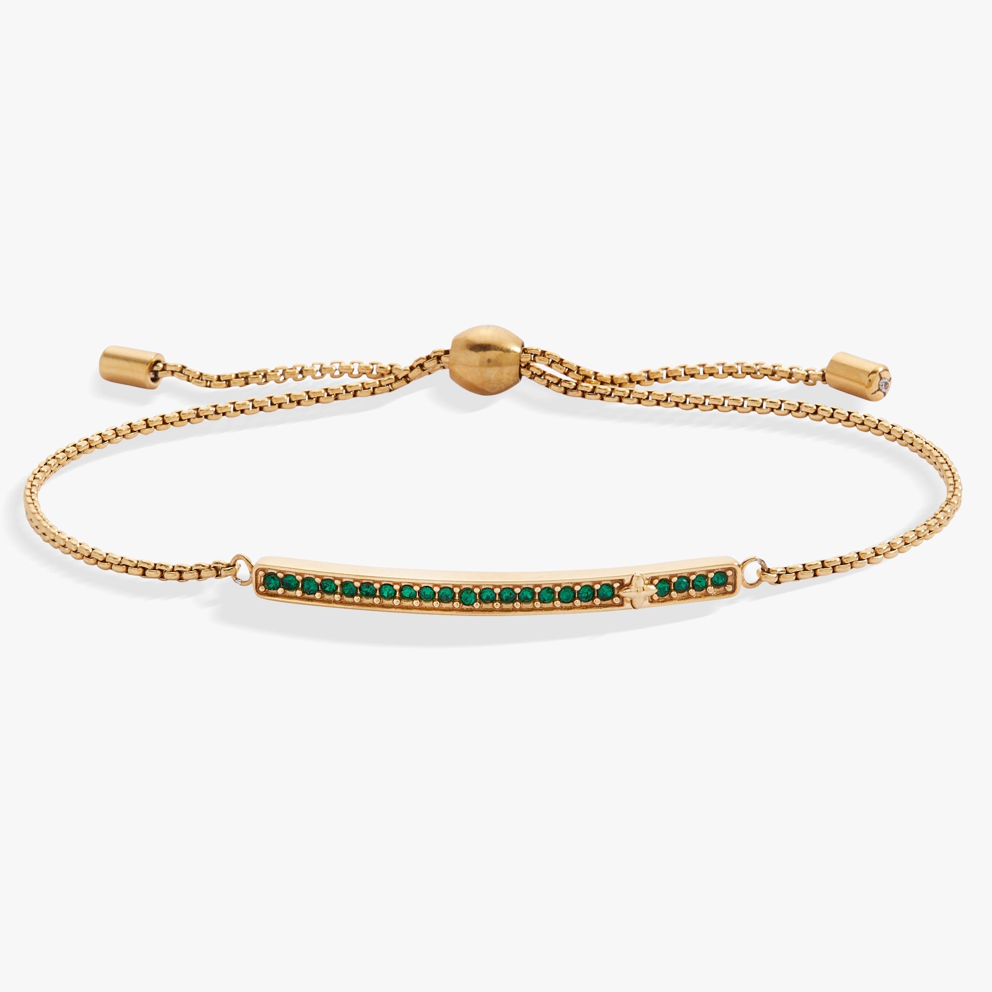 May Everyday Birthstone Pave Bolo Bracelet - Aaria Tees Aaria Tees