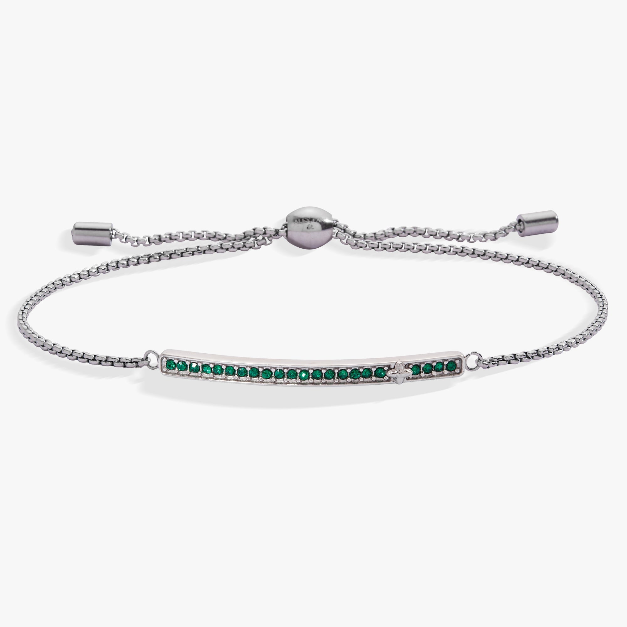 May Everyday Birthstone Pave Bolo Bracelet - Aaria Tees Aaria Tees