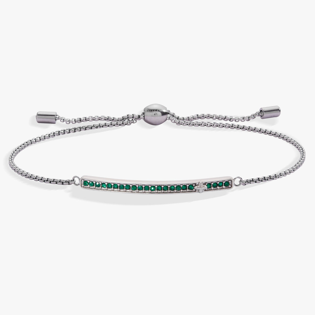 May Everyday Birthstone Pave Bolo Bracelet - Aaria Tees