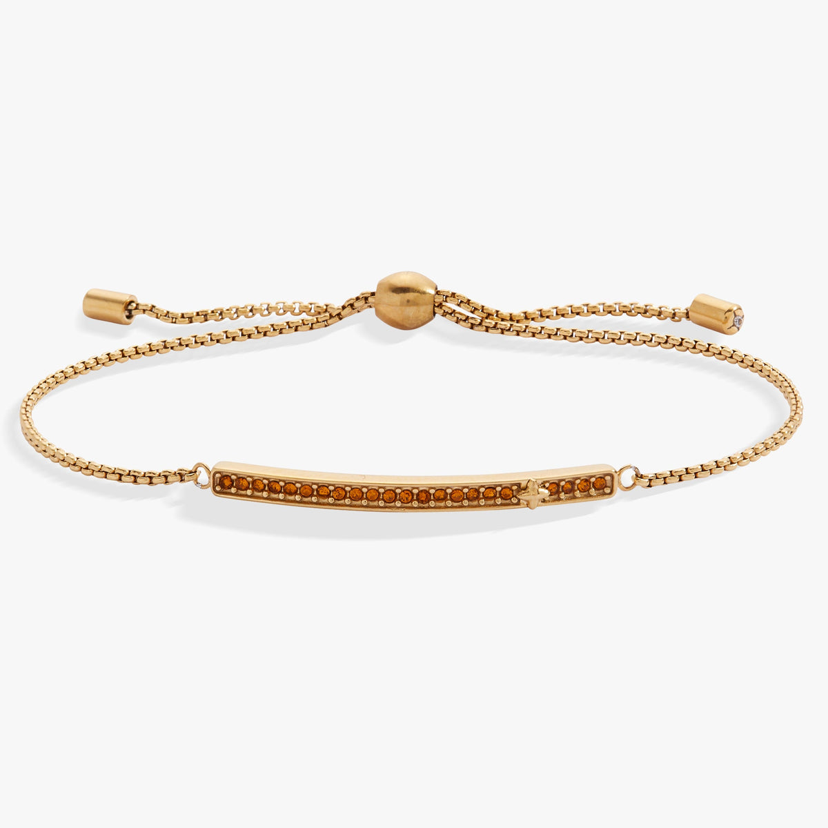 November Everyday Birthstone Pave Bolo Bracelet - Aaria Tees