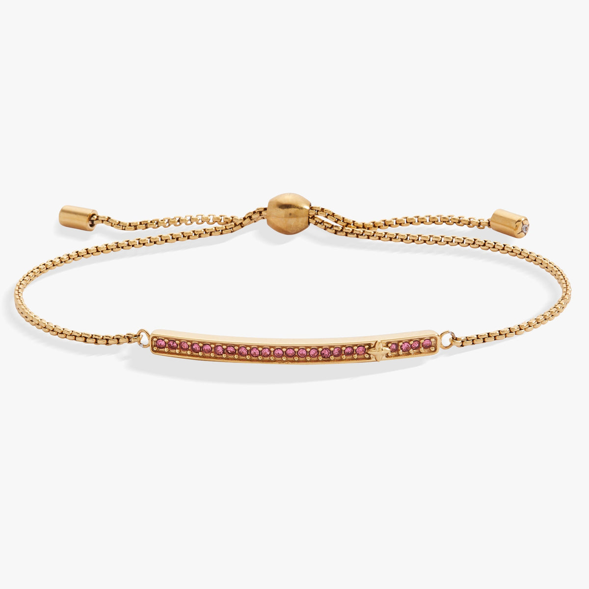 October Everyday Birthstone Pave Bolo Bracelet - Aaria Tees